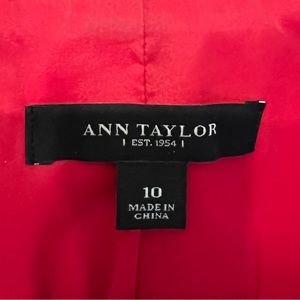 Ann Taylor stunning red blazer, sz 10. Excellent condition!